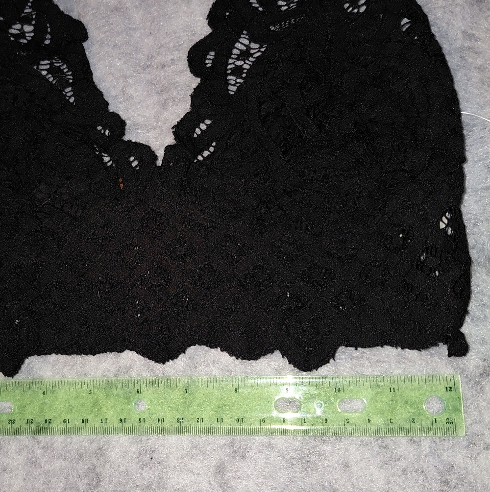 NWT Free People Adella Lace Halter Bralette Womens Large Black - Picture 8 of 16